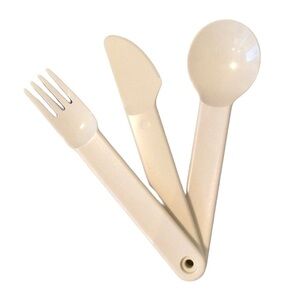 Vintage Tupperware 3PC Snap Together Cutlery Utensils